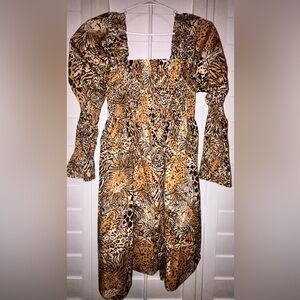 Lilly Pulitzer Animal Print Long Sleeve Dress XL